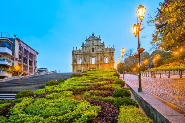 Ruinerna av st. paul's i macau — Stockfoto