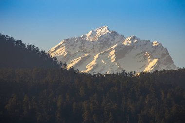 : Sikkim, India kar dağ manzarası