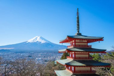 Mt. Fuji iin Kawagushiko yakınındaki Tokyo, Japonya