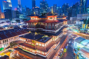 Singapur Buddha diş Relic Tapınağı Singapur City.