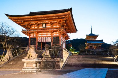 Kyoto gündoğumu ile Kiyomizu dera Kyoto, Japonya