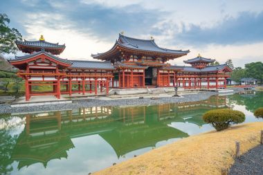 Kyoto, Japonya Uji şehrin Byodoin Tapınağı Simgesel Yapı
