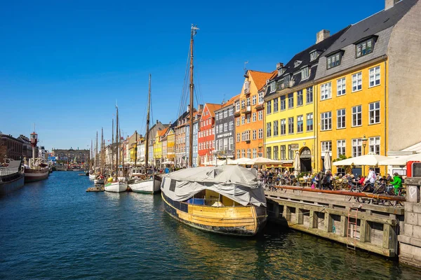 Άποψη του Nyhavn στην πόλη Κοπεγχάγη, Δανία — Φωτογραφία Αρχείου