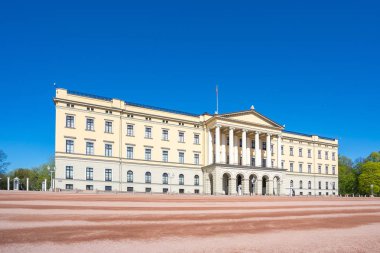 Royal Palace in Oslo city, Norway clipart