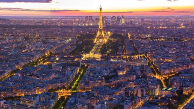 Cityscape Paris, Fransa'da Eyfel Kulesi Manzaralı