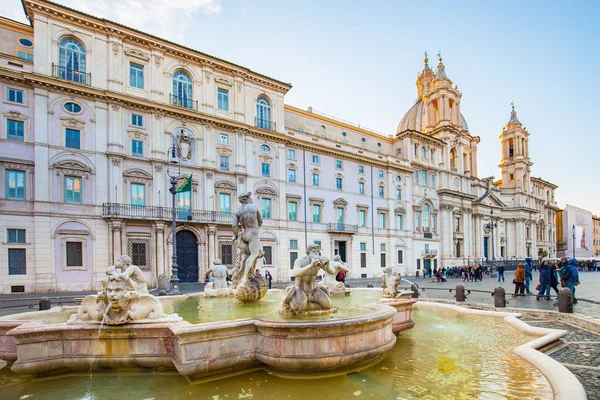 Piazza Navona Landmark of Rome in Italy — Stock Photo, Image