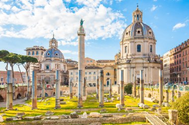 Görünümünü Trajan Forumu Roma, İtalya