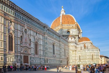 Turist Duomo Floransa'da Toskana, İtalya