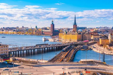 Stokholm İsveç'in Stockholm şehir manzarası Cityscape
