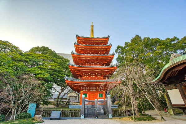 Beş katlı Pagoda Tochoji tapınağında Hakata Fukuoka, Japonya — Stok fotoğraf