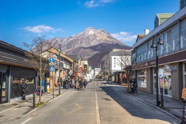 Yufu şehirde Yufuin, Oita, Japonya