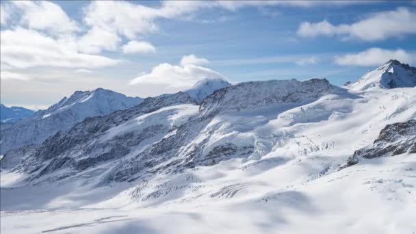 Tiempo Caducidad Vídeo Jungfrau Con Cielo Azul Agradable Suiza — Vídeos de Stock