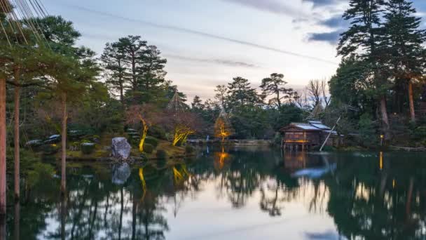 Timelapse Kenrokuen Garden Kanazawa Ishikawa Prefecture Ιαπωνία — Αρχείο Βίντεο