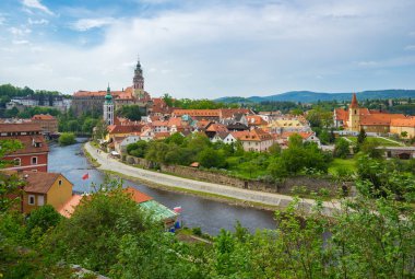 Çek Cumhuriyeti'nde Cesky Krumlov manzarası
