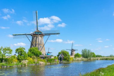 Molenlanden belediyesinde Kinderdijk Köyü, Güney Hollanda ilinde, Hollanda