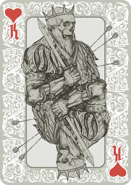 Мертвый король играет в карты — стоковое фото