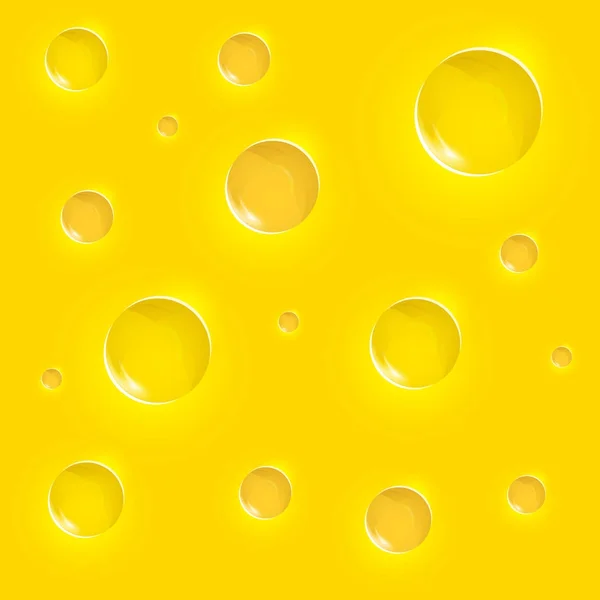 Cheese slice seamless texture background — Stock Vector