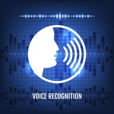 Ses tanıma teknoloji simgesi 