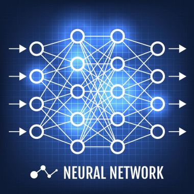 Neural Network. Machine Learning concept vector illustration clipart