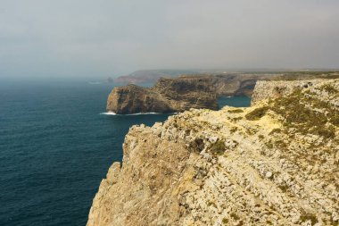Cabo de çok Vicente. Portekiz Algarve'nın Batı Kıyısı