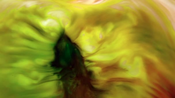 全高清. 抽象背景。液体墨水混合爆裂旋流液 — 图库视频影像