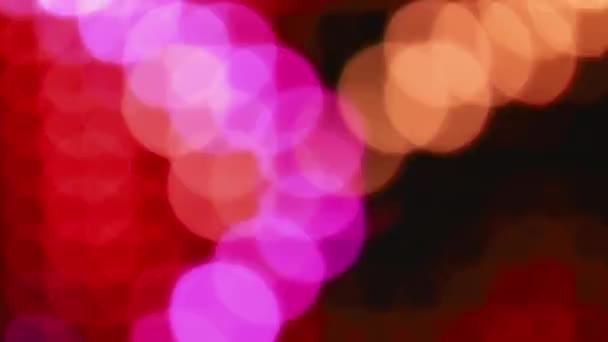 Красочные большие боке огни быстро движущийся фон для вечеринки — стоковое видео