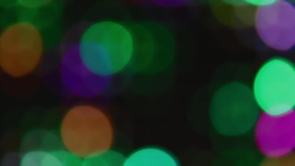 Красочные большие боке огни фона для вечеринки — стоковое видео