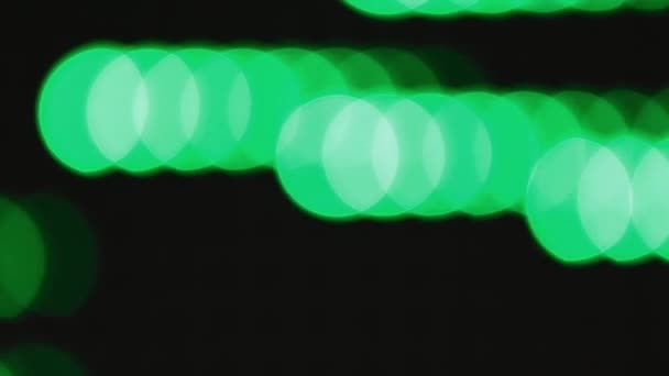 Zöld bokeh fények hatása háttér party — Stock videók