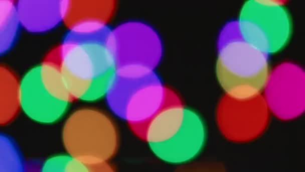 Kleurrijke grote bokeh lichten achtergrond voor feest — Stockvideo