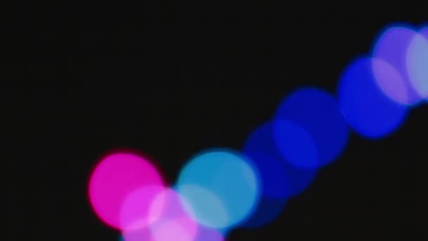 Blaue und violette Bokeh-Lichter Hintergrund für Party — Stockvideo