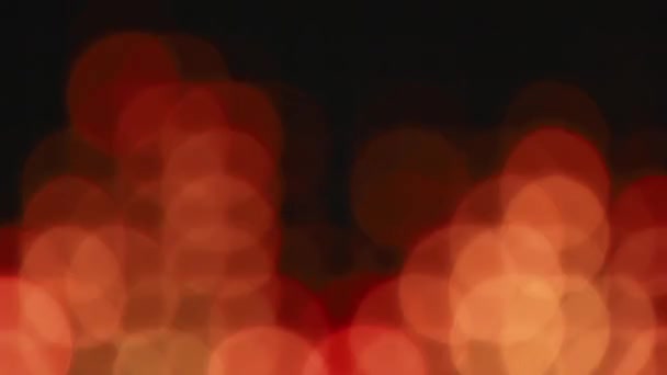 Orange bokeh lights effect background for party — Stock Video