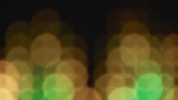 Amarelo verde bokeh luzes efeito fundo para festa — Vídeo de Stock