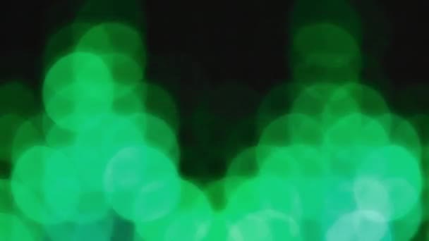 Gröna bokeh ljus effekt bakgrund för fest — Stockvideo