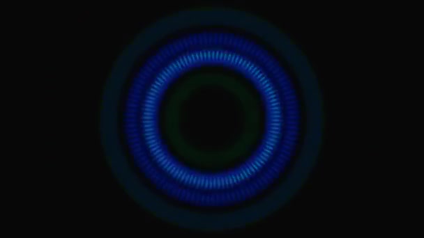 Disco caleidoscopico VJ luci al neon di sfondo, in rapido movimento, per feste o concerti — Video Stock