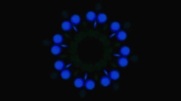 Disco caleidoscopico VJ luci al neon di sfondo, in rapido movimento, per feste o concerti — Video Stock