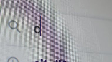 Covid 19 ölüm arama çubuğu aşırı yakın çekim daktilo kutusu. Makro