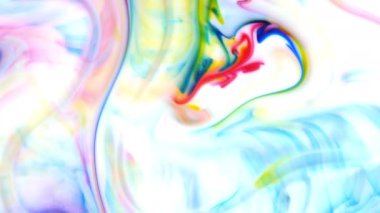 Çok renkli akrilik boya. Harika bir yüzey. Soyut renkli boyalar. Üst görünüm