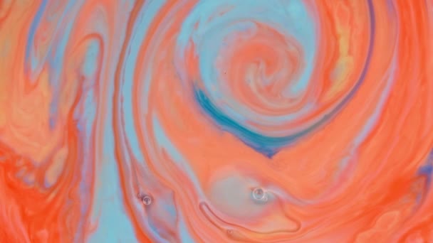 Meerkleurige acrylverf. Fantastisch oppervlak. Abstracte kleurrijke verf. Bovenaanzicht — Stockvideo