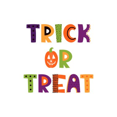 Elle çizilmiş ifade halloween tarzı