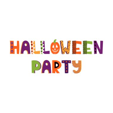 Elle çizilmiş ifade halloween tarzı