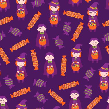 Dikişsiz halloween desen