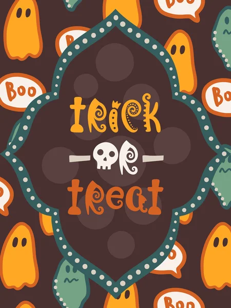 Tarjeta vectorial Halloween — Vector de stock