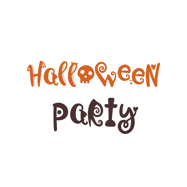 Frase disegnata a mano in stile Halloween — Vettoriale Stock