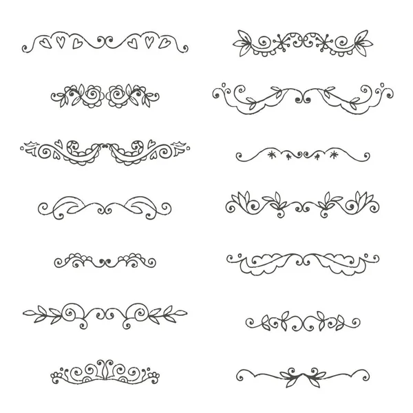 Hand drawn page decorations collection — Stock Vector