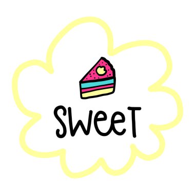 Vektör poster tümcecik ve dekor