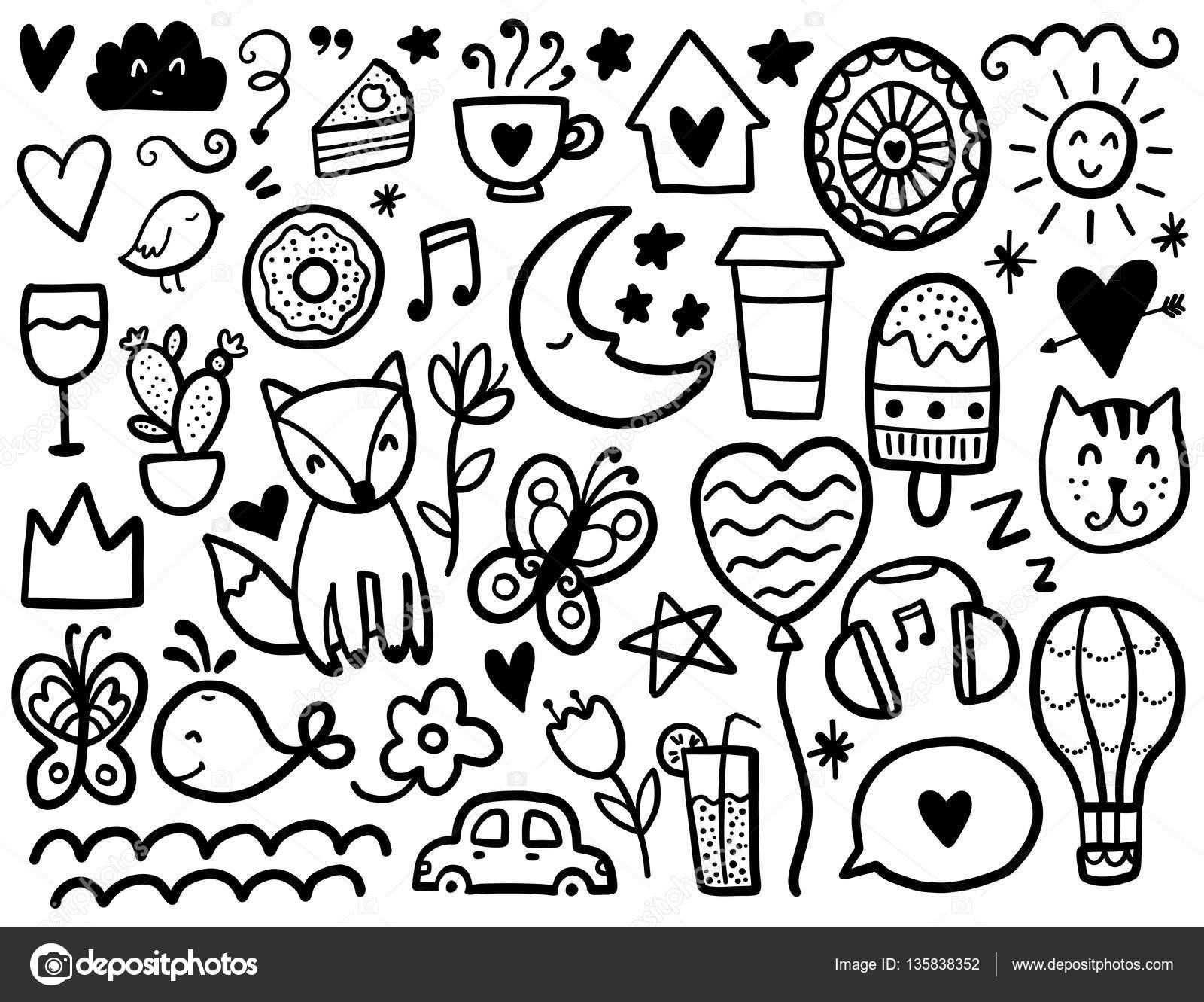 Doodles cute elements. Stock Vector Image by ©Qilli #135838352