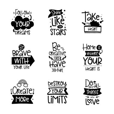 Vektör hat Dekor elemanları ile