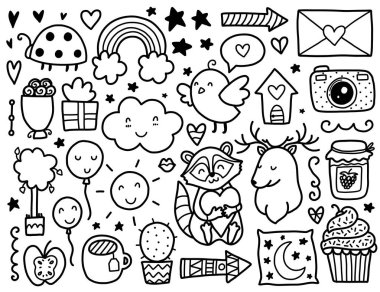 Doodles'ın tatlı öğeleri.