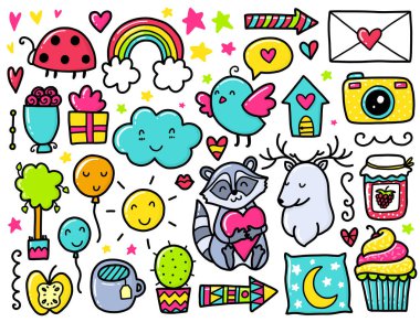 Doodles'ın tatlı öğeleri.