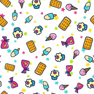 Sevimli, pürüzsüz desen çizer